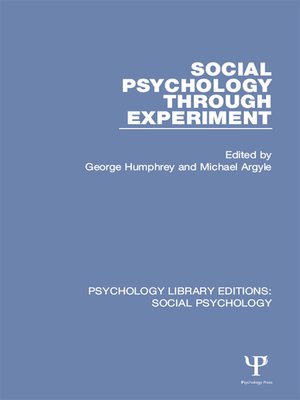cover image of Social Psychology Through Experiment